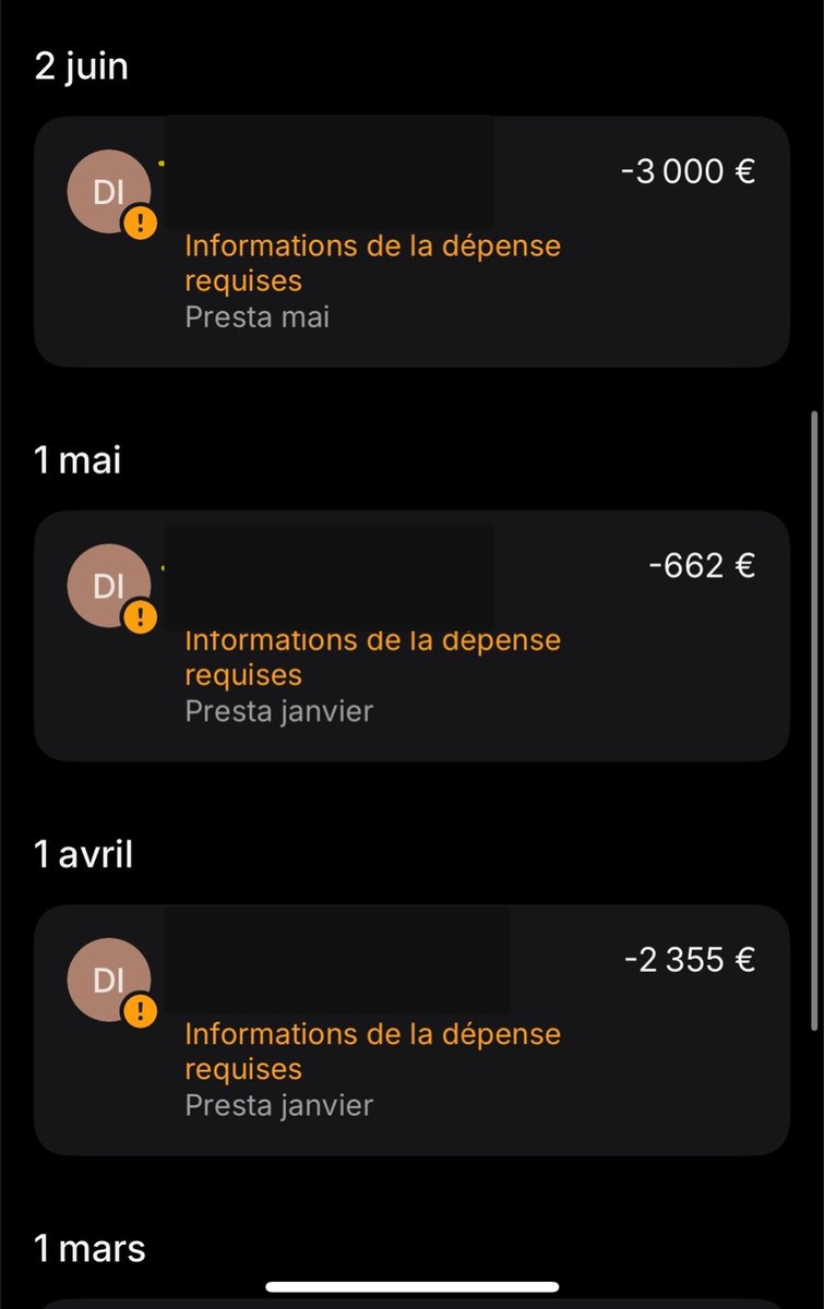 Team member payment proofs